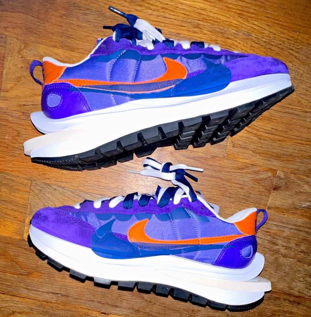 Nike x Sacai VaporWaffle Dark Iris Campfire Orange Men Sz 8/Women 9.5 RARE! VNDS